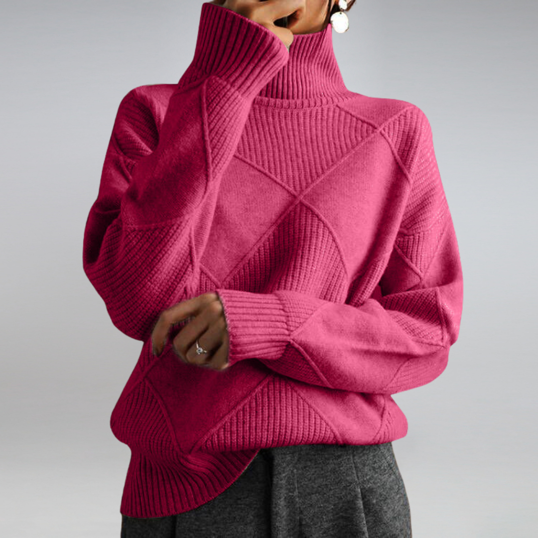 Adelle Diamond Turtleneck Sweater