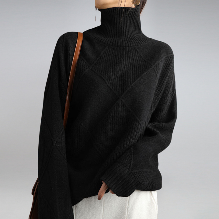 Adelle Diamond Turtleneck Sweater