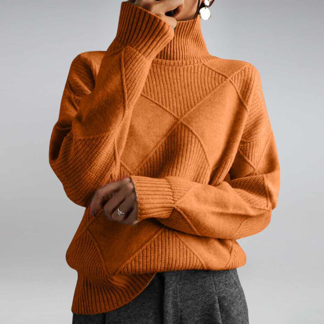 Adelle Diamond Turtleneck Sweater