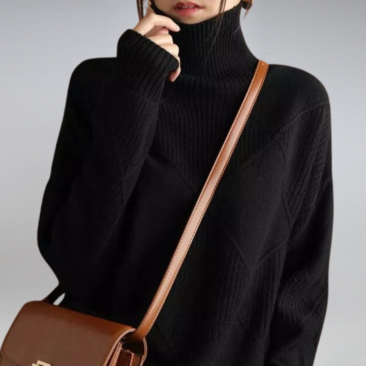 Adelle Diamond Turtleneck Sweater