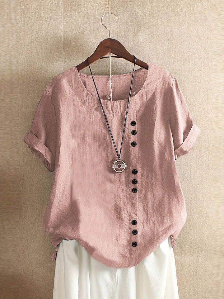 Jenny | Casual Button Decor Blouse