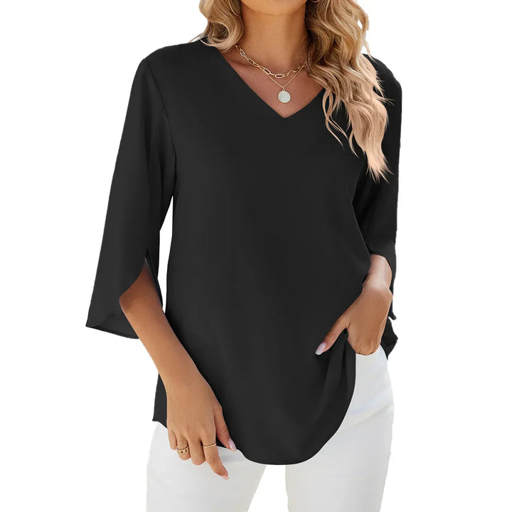 Ciana | Elegant V-Neck Blouse