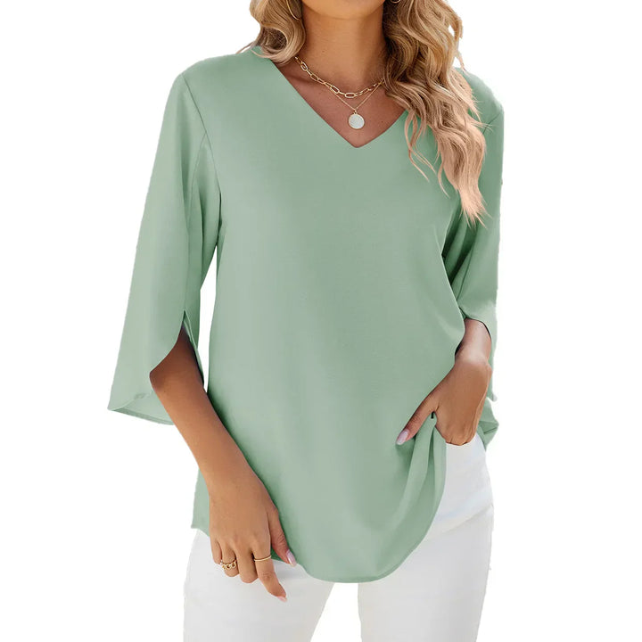 Ciana | Elegant V-Neck Blouse